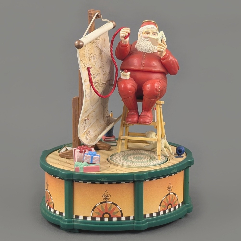 Kurt S Adler Norman Rockwell 1991 Santa Musical Figurine Limited Edition 6in